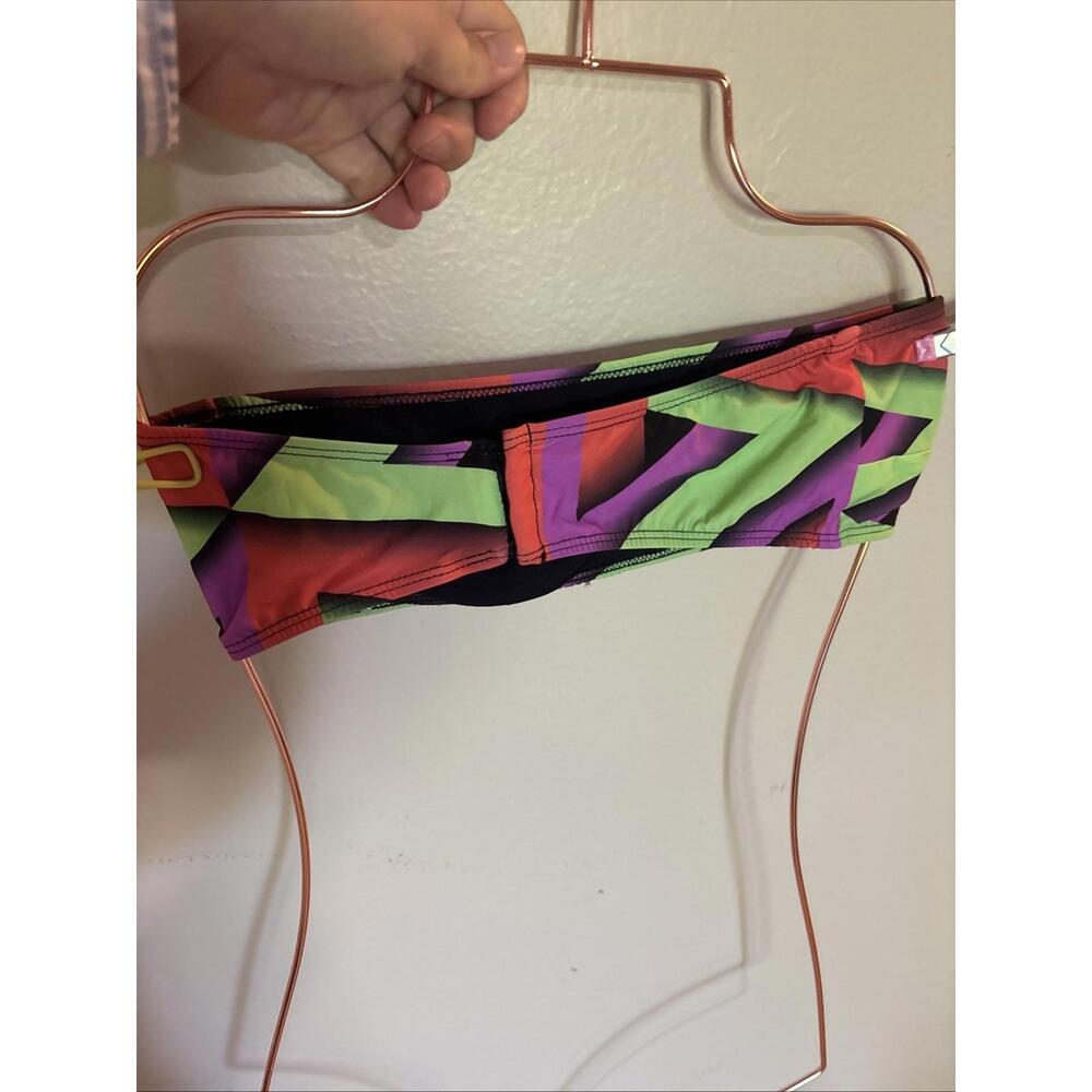 Rachel Comey Bandeau Swim Top in Green Multi, SZ S, $153, New W/Flaw, 1009 - Picture 3 of 5